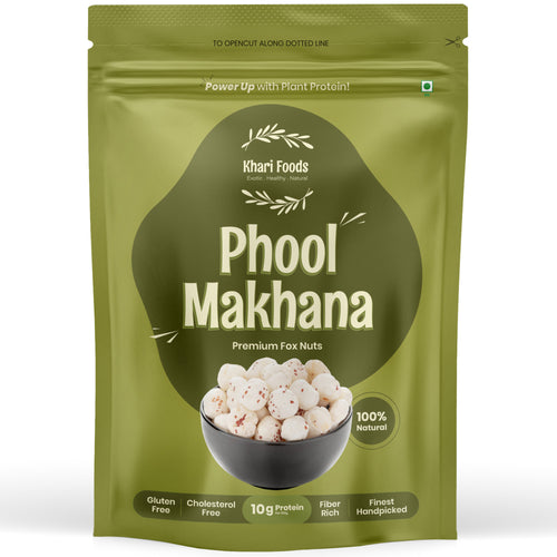 Khari Foods Premium Raw Makhana | High Protein | Healthy Dry Fruit Snack 100g