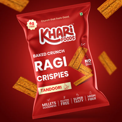 Ragi Crispies 50g - Tandoori Flavour, No Palm Oil