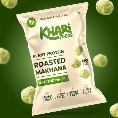 Roasted Makhana 50g | Mint Pudina Protein Snack
