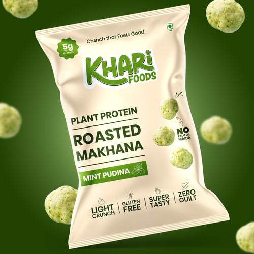 Roasted Makhana 50g | Mint Pudina Protein Snack
