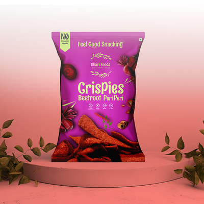 Beetroot Chips 50g - Peri Peri Flavour, No Palm Oil, No Maida
