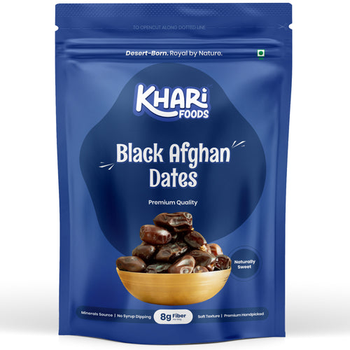 Premium Black Afghan Dates, High Fibre